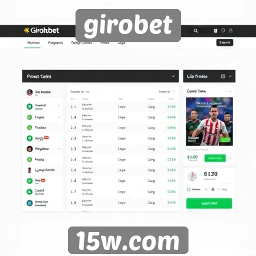 Interface do usuário do Girobet é intuitiva e funcional